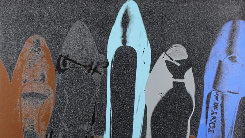 Andy Warhol&rsquo;s signed screenprint Diamond Dust Shoe 257 is available for &pound;120,000 