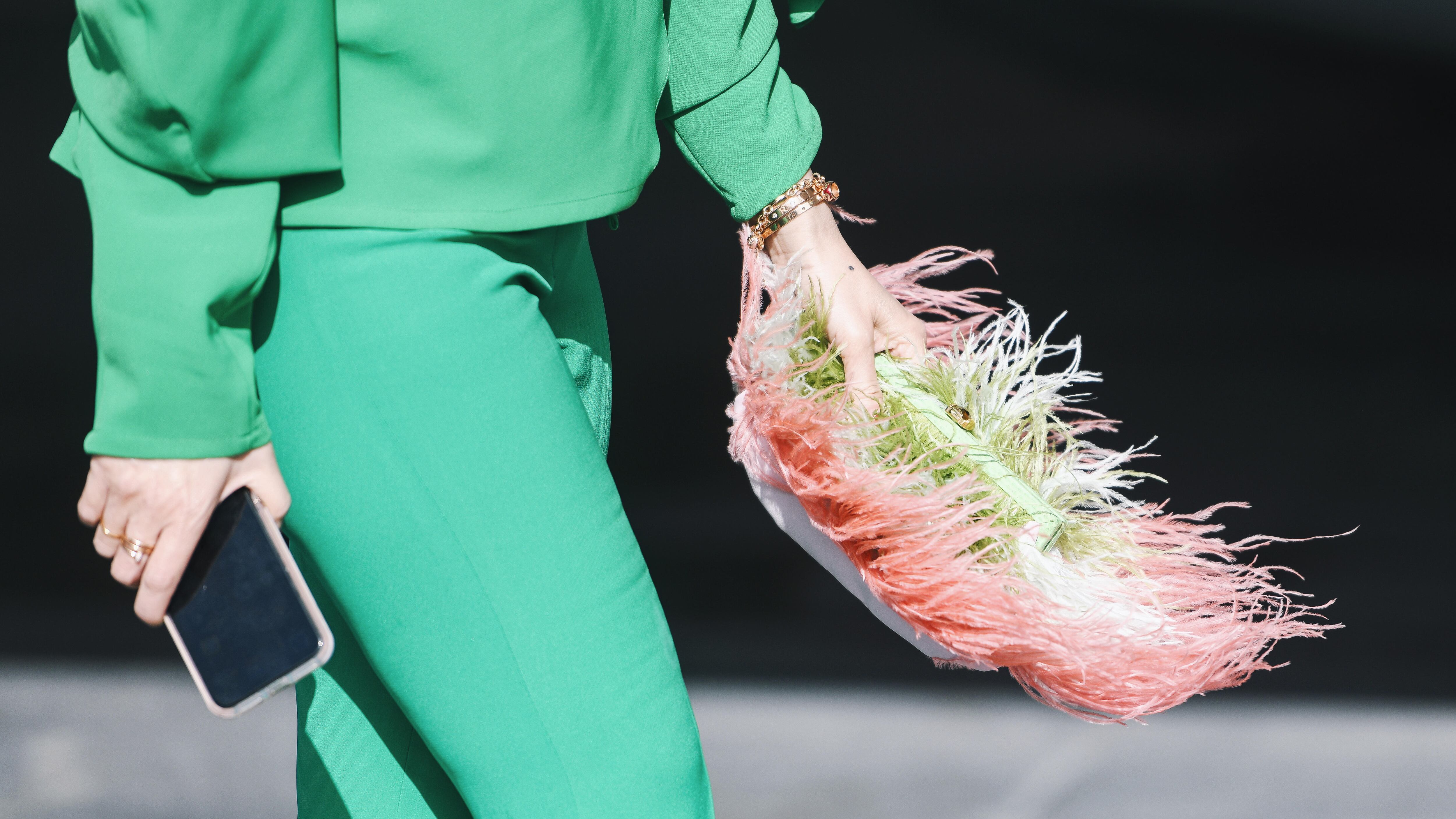 Feathers and bold colours are among the trends for wedding guests this spring/summer