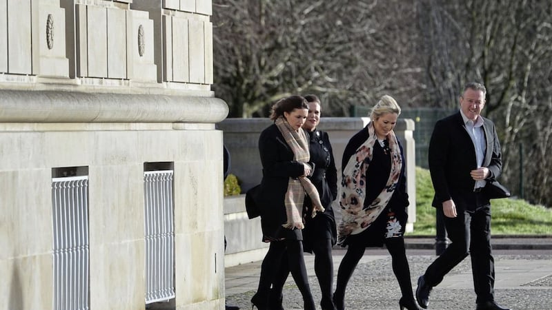 As the Sinn F&eacute;in delegation arrived at Parliament Buildings this week, political agreement between the parties looked like being far from round the corner. Picture by Colm Lenaghan/Pacemaker 