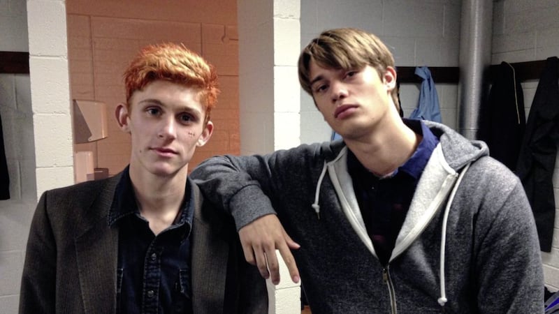 Fionn O&#39;Shea and Nicholas Galitzine as Ned and Conor in Handsome Devil 