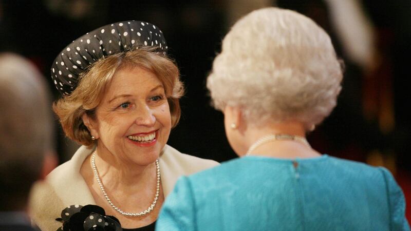 Actress Anne Reid is made a Member of the British Empire (MBE) by Queen Elizabeth II at an Investiture ceremony at Buckingham Palace, London (Lewis Whyld/PA)