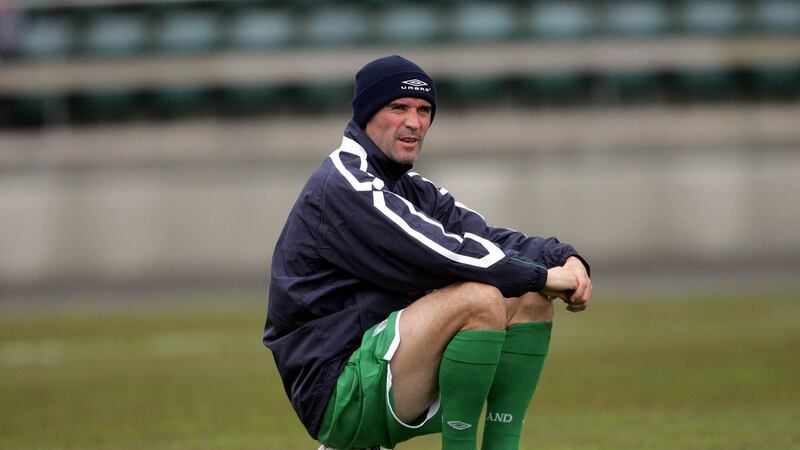 Republic of Ireland's Roy Keane during a training session at Torsvollur Stadium Torshavn, Faroe Islands on Tuesday June 7 2005 ahead of the Republic's World Cup Qualifier match.&nbsp;