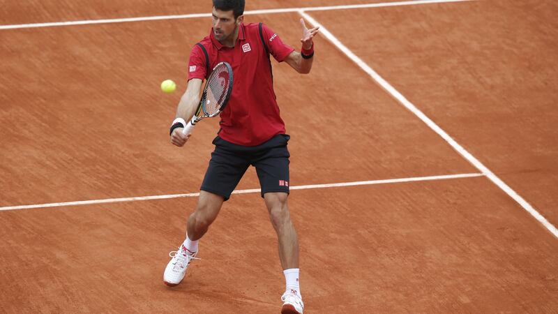 Serbia's Novak Djokovic returns in his first round match of the French Open against Yen-Hsun Lu at the Roland Garros on Tuesday<br />Picture by AP&nbsp;