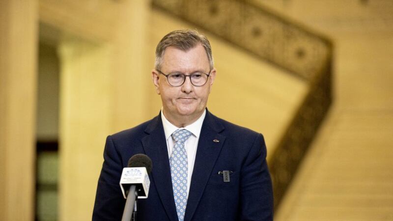 DUP leader Sir Jeffrey Donaldson cannot move an inch if he doesn&rsquo;t have something to sell his assembly and parliamentary teams. Photo: Liam McBurney/PA Wire. 