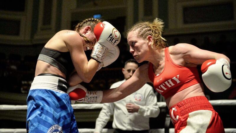 Cathy McAleer made it two out of two against Sonia Klos on Saturday night. Picture Mark Marlow. 