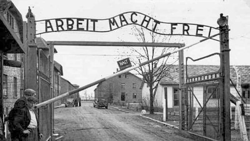 Late morning, we arrive at the camp entrance with the words &lsquo;Arbeit Macht Frei&rsquo; in big metal letters over the gates 