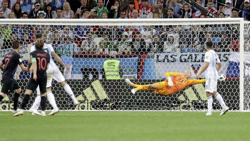 Croatia&#39;s Luka Modric scores against Argentina in the group stages of the World Cup. The Real Madrid star is on course to be voted the best player of these finals and he also had a few wise words for some of England&#39;s TV pundits 