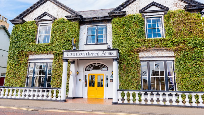 The Londonderry Arms Hotel in Carnlough has been a landmark on the Antrim Coast Road since 1848