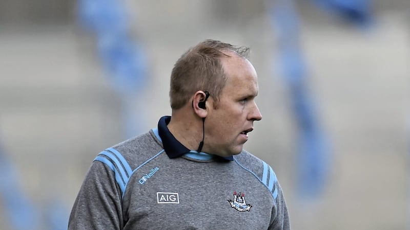 27 September 2015; Dublin manager Gregory McGonigle. TG4 Ladies Football All-Ireland Senior Championship Final, Croke Park, Dublin. Picture credit: Paul Mohan / SPORTSFILE *** NO REPRODUCTION FEE *** 