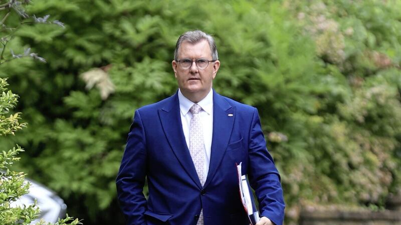 Sir Jeffrey Donaldson is in search of a fig leave to get the DUP back into Stormont. Picture by Liam McBurney/PA Wire 