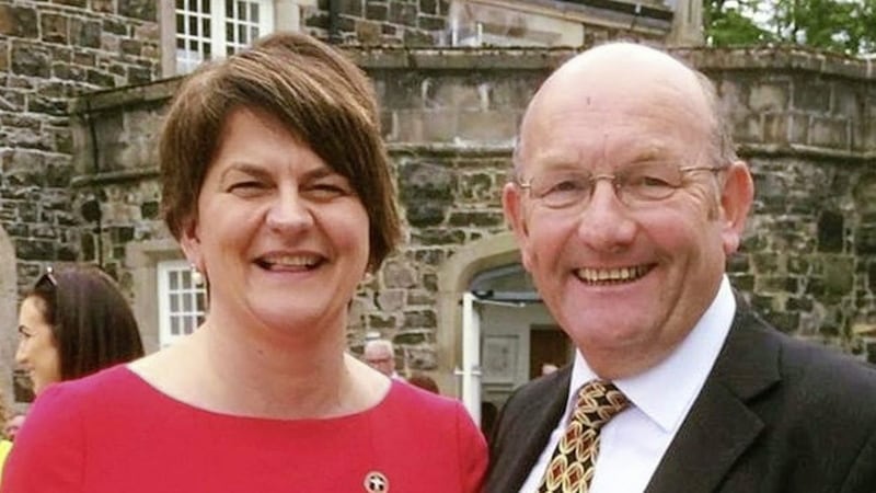 Former DUP councillor Trevor Beatty with party leader Arlene Foster 