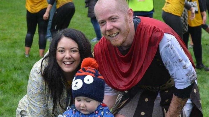 Jack McCann pictured with his parents Orlagh and Ruairi are raising funds for the Cancer Fund for Children 