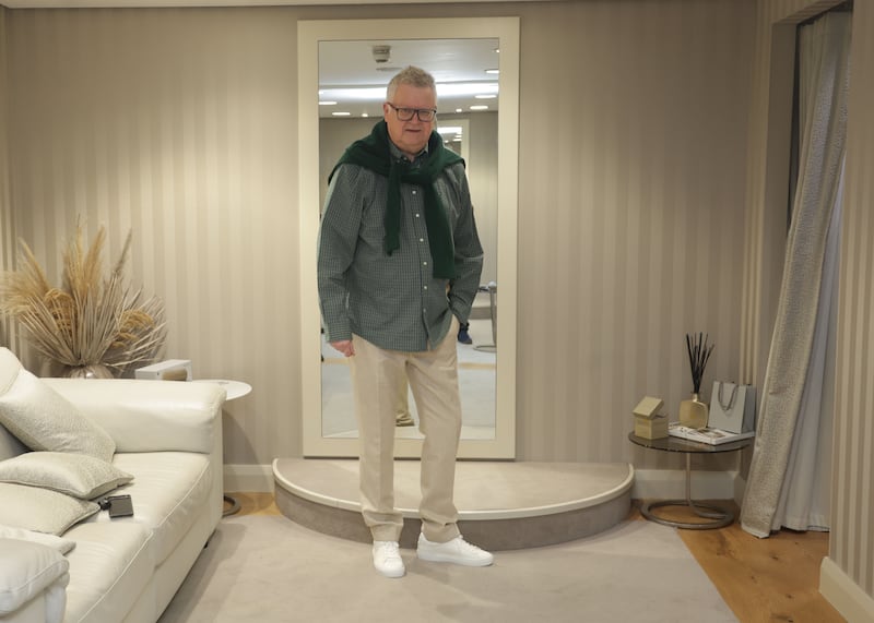 Irish News Business Editor Gary McDonald during a Person Shopping trip at Victoria Square.
PICTURE COLM LENAGHAN
