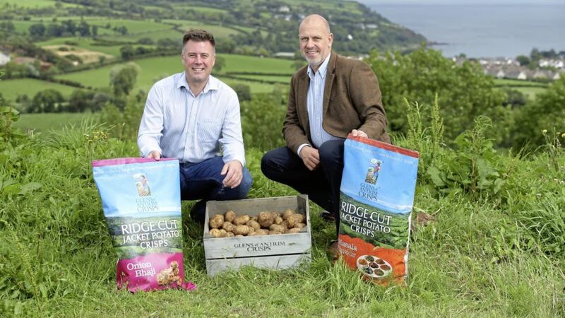 Pictured are Michael McKillop, sales director, Glens of Antrim Crisps and John Hood, director of food and drink at Invest NI 