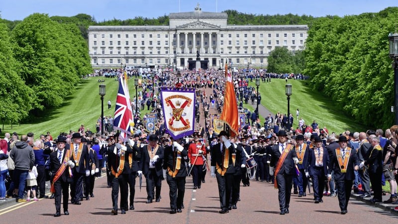 Last Saturday&#39;s Orange Order parade to mark the centenary of Northern Ireland heard a &#39;no surrender&#39; message from Grand Master Mervyn Gibson. 