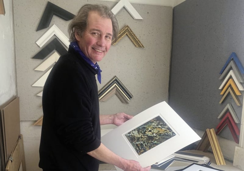 Art framer Charlie Kennedy at work in Belfast 