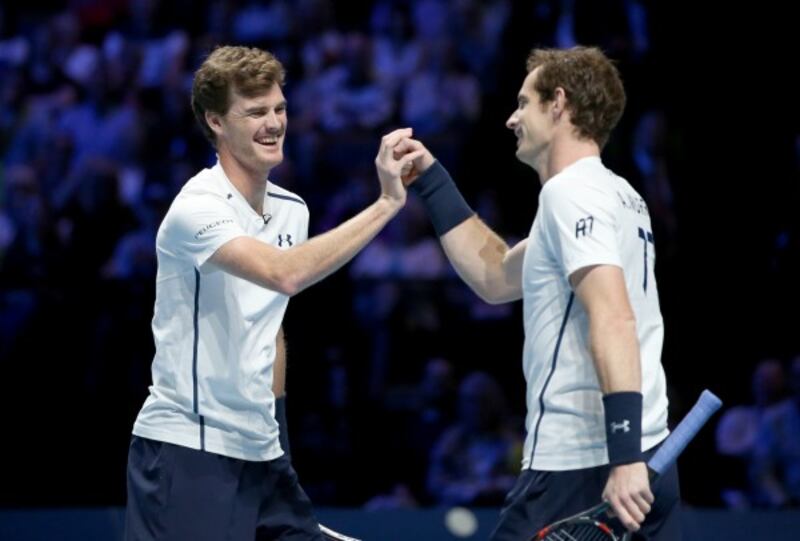 The dream team: Murray brothers playing doubles.