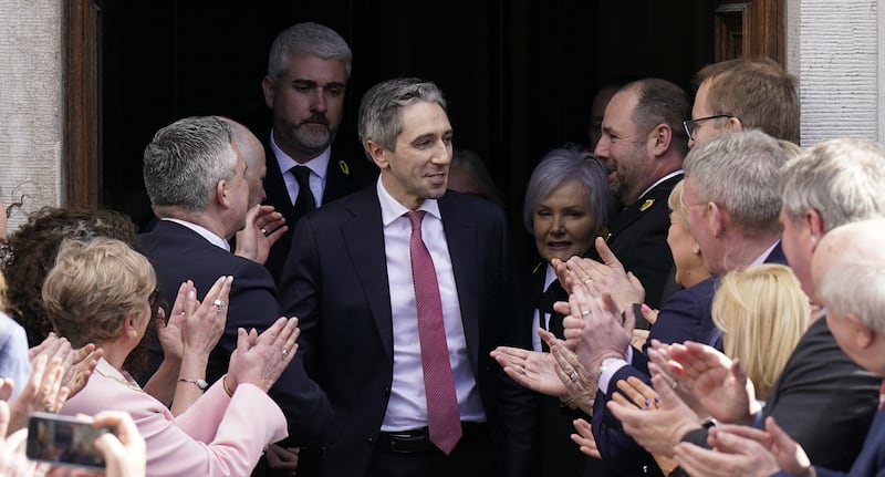 Newly elected Taoiseach Simon Harris leaves the Dail, in Dublin, following the vote by Irish parliamentarians to elect him, making him the youngest Taoiseach in the Republic of Ireland’s history