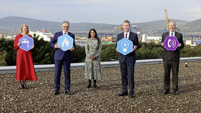 Launching a campaign by the north&#39;s leading utility companies to keep consumers connected this winter are (from left) Sara Venning, chief executive NI Water; Michael McKinstry, chief executive Phoenix Natural Gas; Noyona Chundur, chief executive NI Consumer Council; Paul Stapleton, managing director NIE Networks; and Garret Kavanagh, director, Openreach NI 