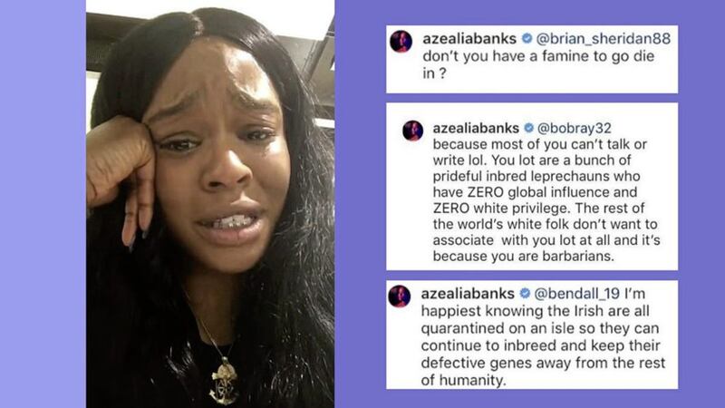 Azealia Banks made her latest remarks on Instagram 