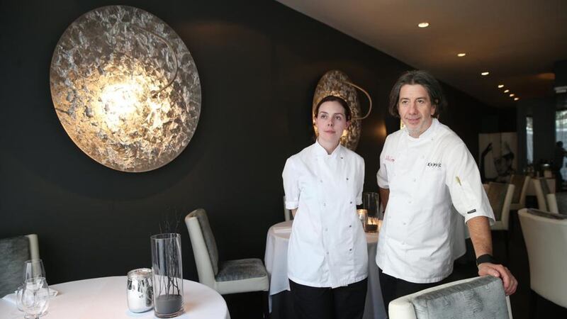 Michael Deane, right, and Danni Barry of Eipic, which retained its Michelin star. Picture by Hugh Russell 