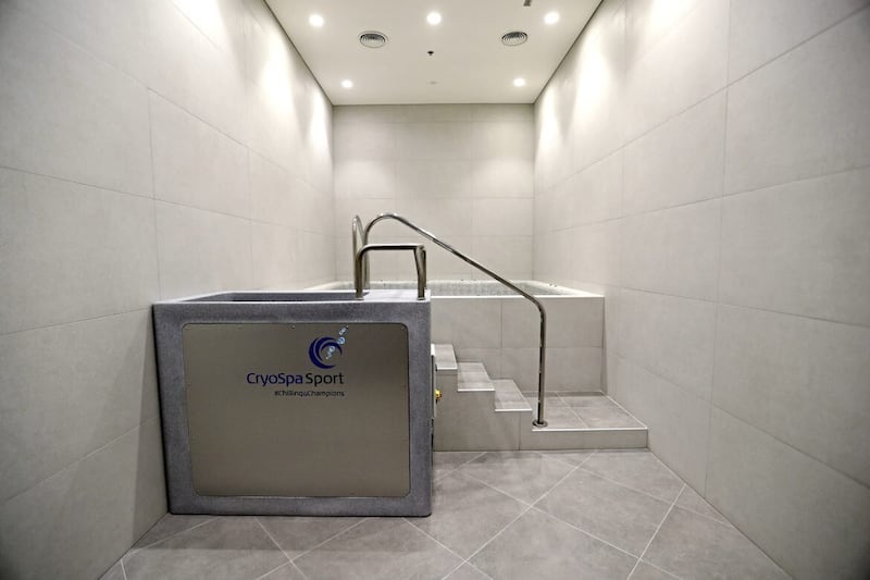 One of CET CryoSpas&rsquo; ice baths in the Lusail Stadium at the World Cup in Qatar. 