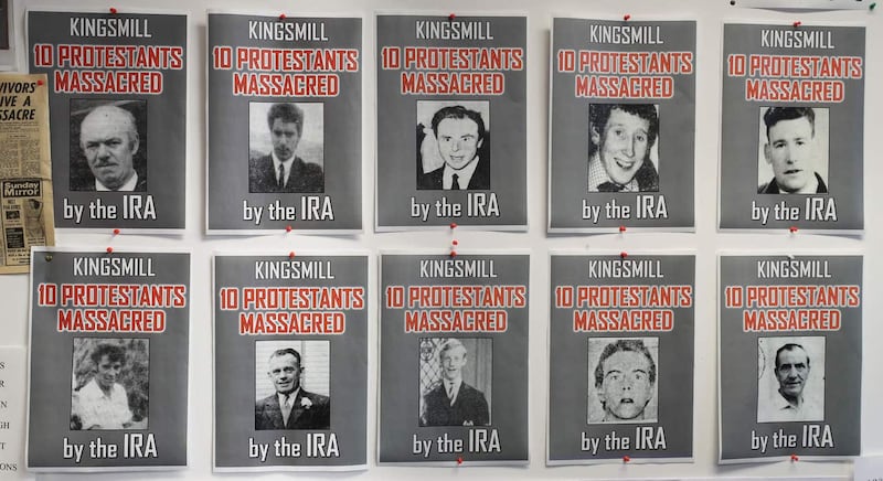 Posters of the men killed in the attack