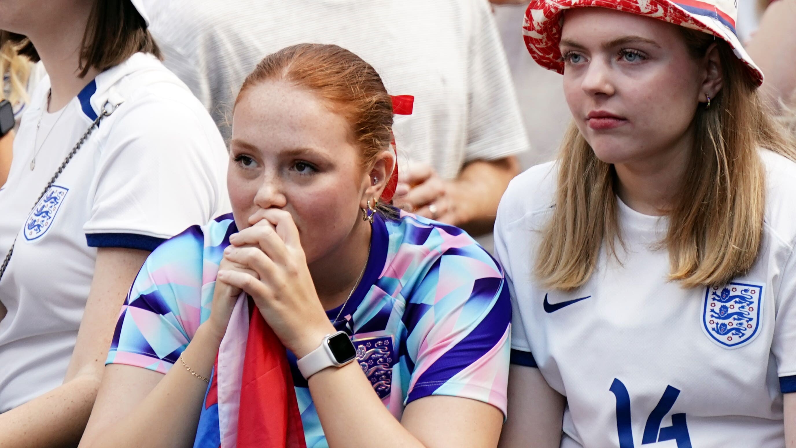 England fans watched a screening of the Women’s World Cup final in Croydon (Aaron Chown/PA)