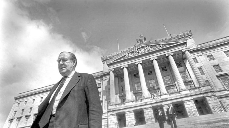 Secretary of State Peter Brooke at Stormont. Picture by Pacemaker  