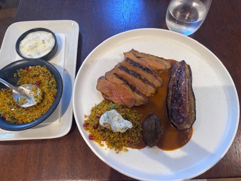 Mourne lamb with rogan josh, couscous and accompaniments at the Bucks Head.