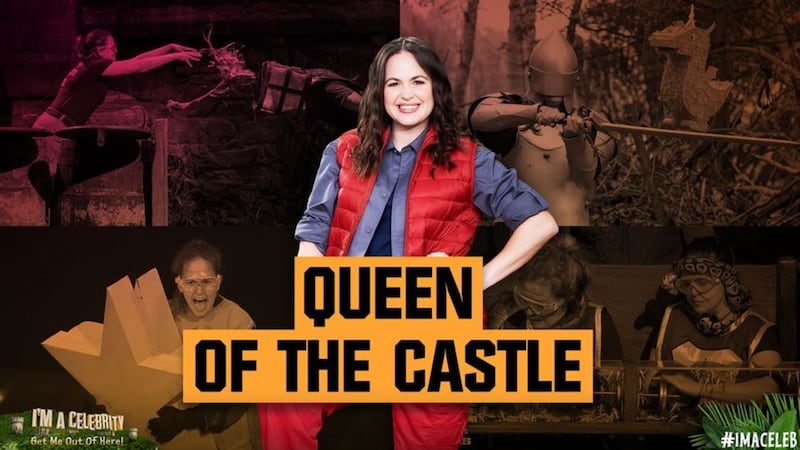 &nbsp;Giovanna Fletcher has been crowned queen of the castle. Picture from I'm A Celebrity on Twitter