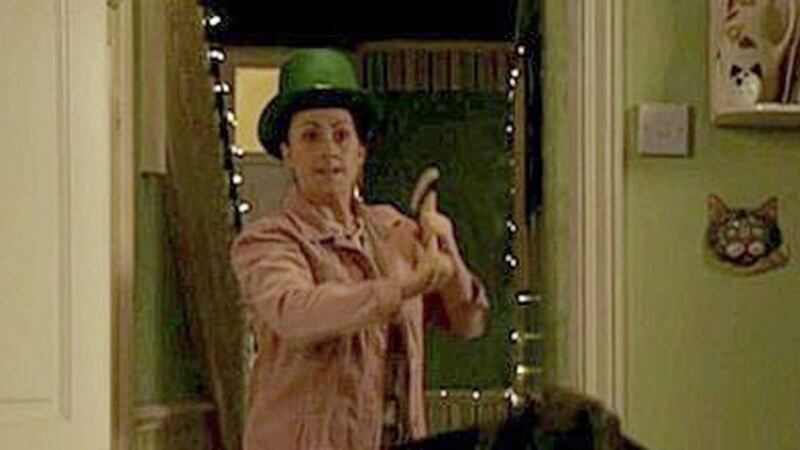 `I turned on Eastenders for 4 seconds and Sonia was hitting a man over the head with a hurley while dressed as a leprechaun&#39; 