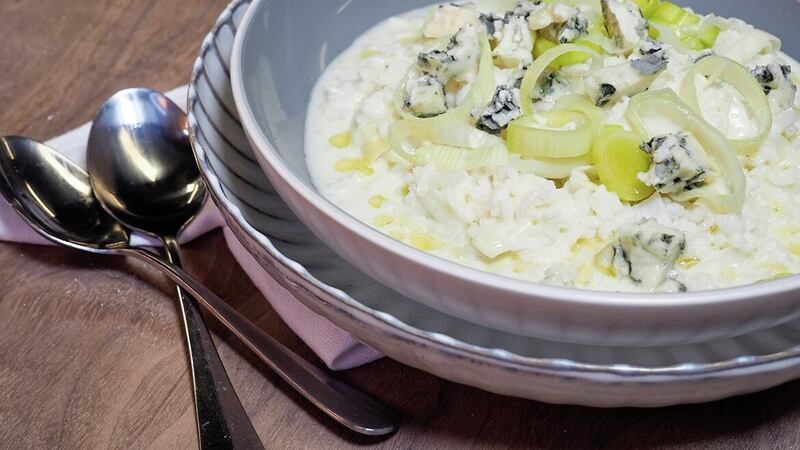 Creamed leek and Young Buck risotto 
