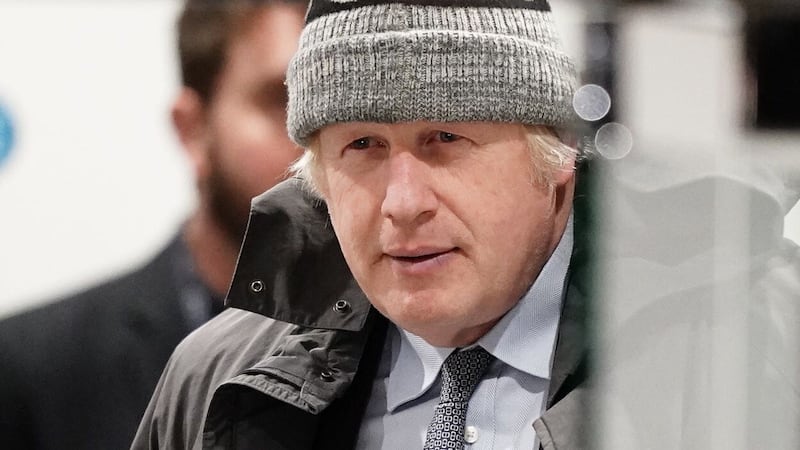 Former prime minister Boris Johnson was questioned about the masks policies for schools at the Covid-19 inquiry (Jordan Pettitt/PA)