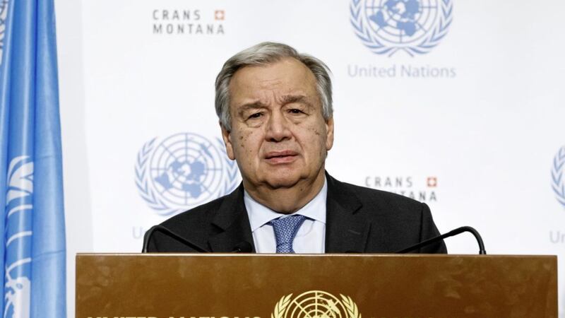 UN secretary-general Antonio Guterres Picture: Di Nolfi/Keystone via AP 