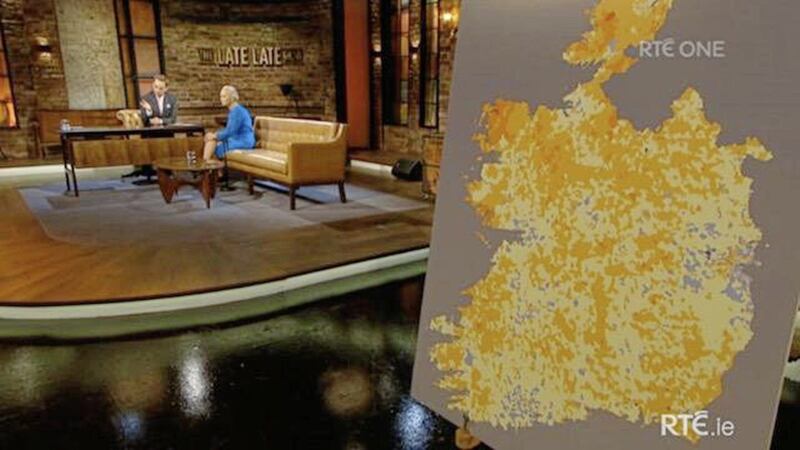 The absence of the six northern counties from an RTE graphic caused controversy 