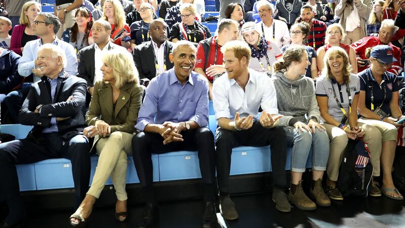Obama and Biden surprised athletes at the Games.