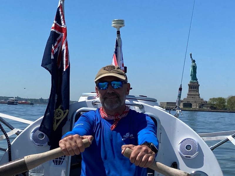 Ian Rivers left New York in May to row across the Atlantic unsupported (Ian Rivers/PA).