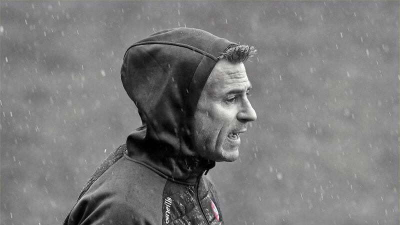 Derry senior football manager Rory Gallagher during the win over Cork at Owenbeg. 
