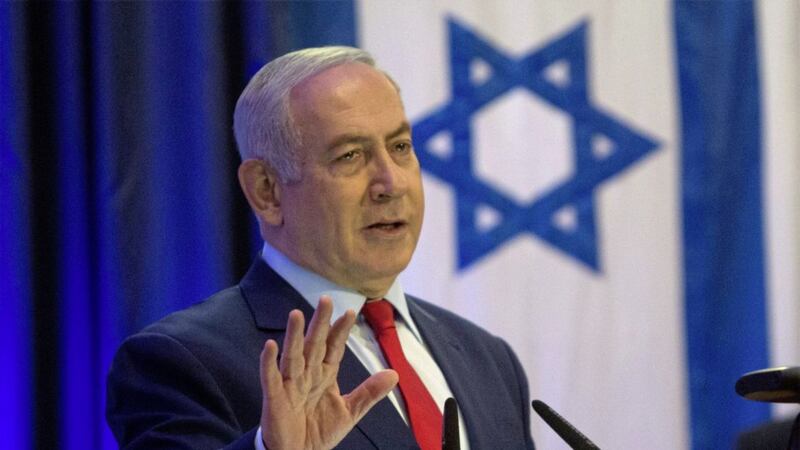 Israeli prime minister Benjamin Netanyahu said &#39;we are responding to aggression against the state of Israel&#39;. Picture by Sebastian Scheiner, Associated Press 