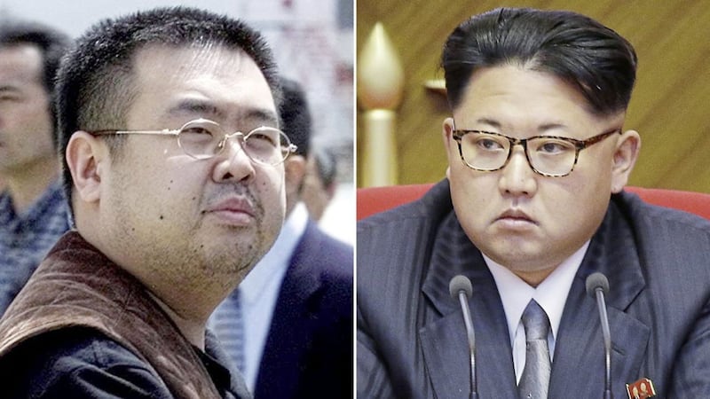 Kim Jong Nam, left, exiled half-brother of North Korea&#39;s leader Kim Jong Un, right 