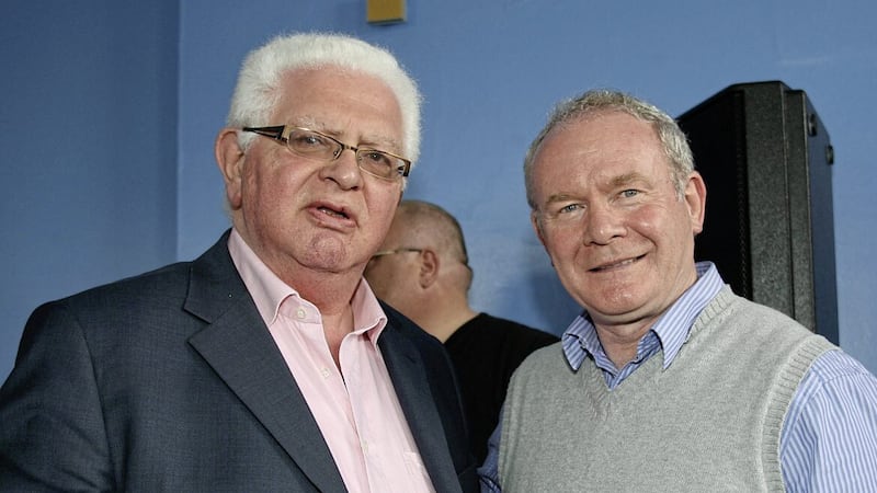 Former IABA vice-president Harry Doherty, pictured with Martin McGuinness, passed away last week 