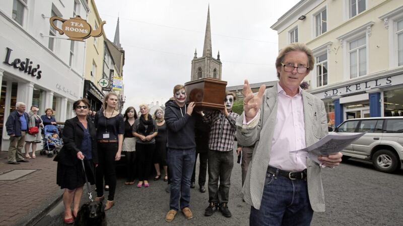 Adrian Dunbar took part in a world record attempt for a continuous live reading of Finnegan's Wake during 2014's Happy Days