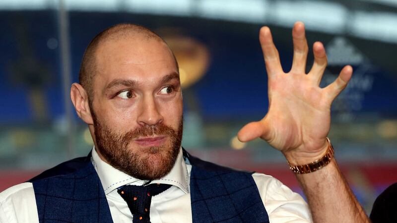 <span style=" line-height: 20.8px;">Tyson Fury during a homecoming event at the Macron Stadium, Bolton on Monday<br />Picture by PA</span>