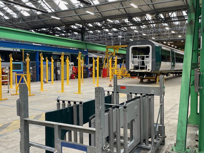 Work to build new trains has ceased at the plant