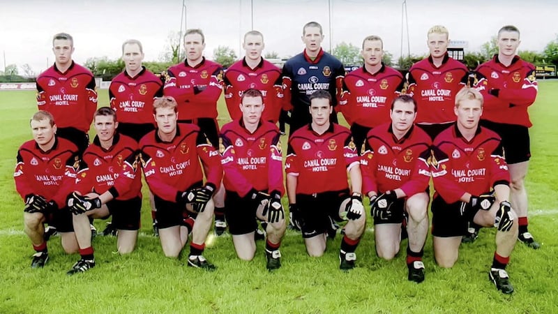 The Down team take the field ahead of their ill-fated 2002 qualifier clash with Longford, which would signal the end of Pete McGrath&#39;s reign as manager. Picture by Louis McNally 