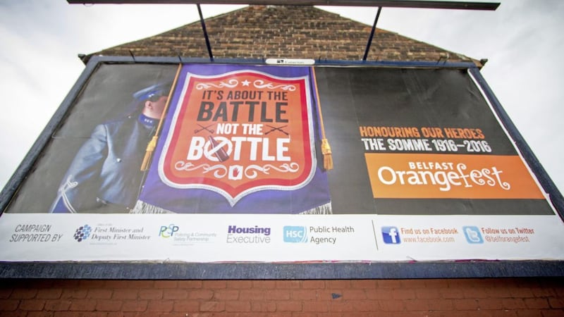 The Orange Order campaign included billboard advertising in Belfast 