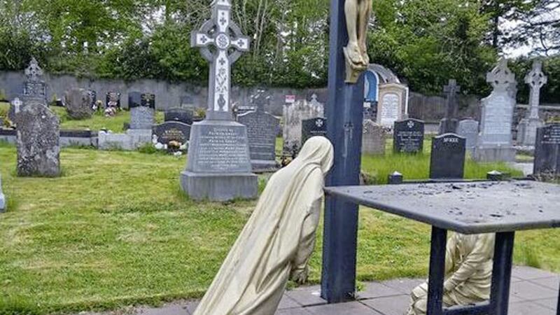 Vandals attacked the cemetery overnight 