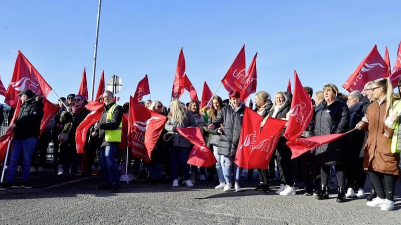 It is part of the latest stage of strike action by the Unite union. Picture by Arthur Allison/Pacemaker Press 