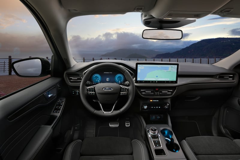 A new wide touchscreen helps to modernise the Kuga’s interior. (Ford)